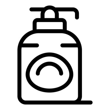 Üzgün yüz kozmetik şişesinin doğrusal stil simgesi görünümün zihinsel sağlık üzerindeki endişesini temsil ediyor