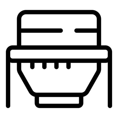 Metal detektör kapısını temsil eden taslak biçim simgesi metalik nesneler buluyor