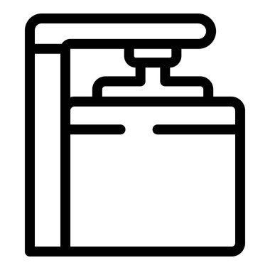 Web sitesi tasarımı ve mobil uygulama geliştirme için araba kaldırma ekipmanı simgesi, garaj kaldırma ana simgesi