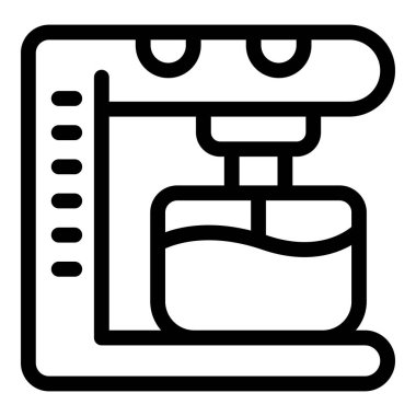 Kahve makinesinin basit bir simgesi bir fincan kahve demliyor, kahve dükkanlarını, kafeleri ve sabah rutinini temsil etmek için mükemmel.