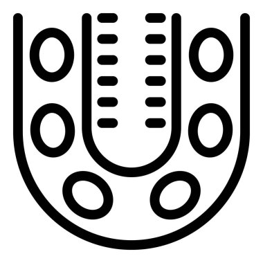 Sidik torbasını temsil eden siyah beyaz bir simge.