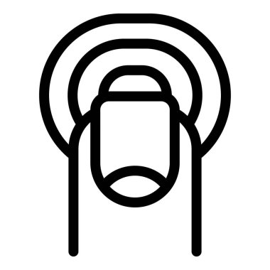 Manikür sırasında oje uygulamasını temsil eden basit bir simge