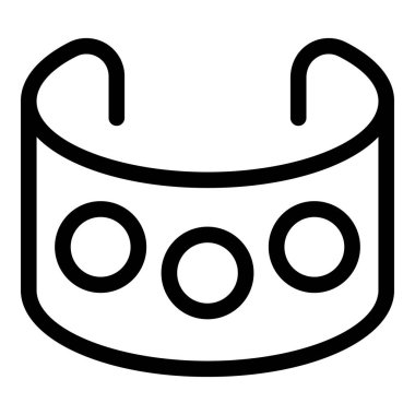 Kullanıcı arayüzünü gösteren bir vr kulaklığının satır simgesi