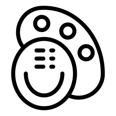 Çizim tabletinin çizim ikonu mutluluğu ifade eden dijital bir emoji yaratıyor.