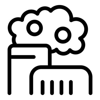 Bulut hesaplama kaynaklarını yöneten veri işleme sisteminin simgesi, veri depolama ve işleme