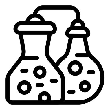 Bağlı mataralar bilimsel araştırmalarda yenilik ve keşfi sembolize eden kimyasal bir deneyde kullanılıyor.