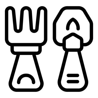 Saç boyama ikonu seti, karıştırma kabı ve geniş uçlu fırça.