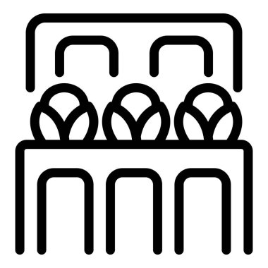 Çiftlikte büyüyen lahanaları tasvir eden simge, tarımsal uygulamaları vurguluyor