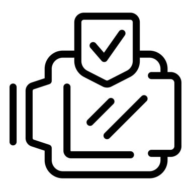 Motor güvenlik sistemi işaretli bir işaretle güvenli bir operasyon olduğunu doğruluyor.