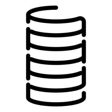 Veri depolamayı temsil eden basit koyu siyah simge, web siteleri veya uygulamalar için idealdir