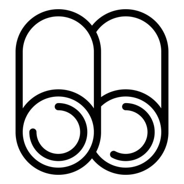 Siyah ve beyaz dürbün ikonu, gözlem kavramını temsil etmek için mükemmel.