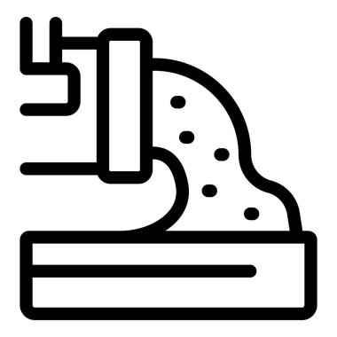 Zehirli atıkla temiz suyu kirleten endüstriyel bir borunun kalın siyah çizgi simgesi