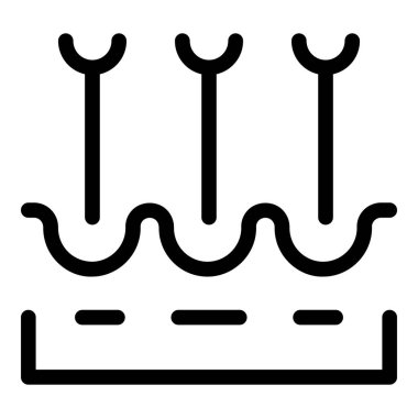 Bu simge, kolajen üretimini canlandırmak için deri yüzeyine nüfuz eden iğneleri gösteren mikronezon sürecini temsil ediyor.