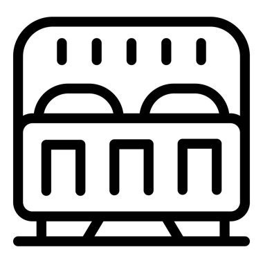 Tren vagonunun siyah-beyaz simgesi yolcuların oturduğu istasyona geliyor.