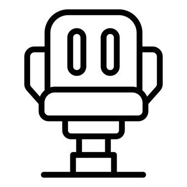 Bu simge, kolçakları ve ayarlanabilir yüksekliği olan, ofis işleri, ergonomi ve rahatlık için mükemmel bir ofis sandalyesine sahiptir.