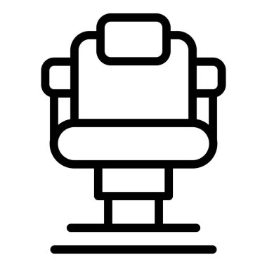 Berber sandalyesinin basit çizimi, kuaförleri ve berber dükkanlarını temsil etmek için mükemmel.