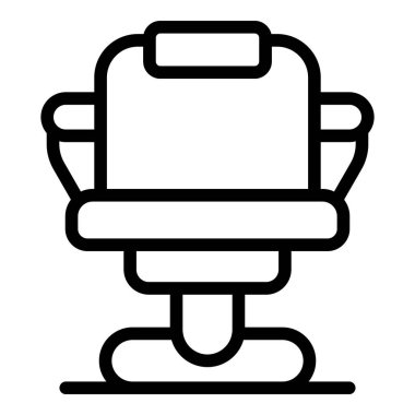 Berber koltuğunun basit sanat simgesi, berber mobilyalarını ve hizmetlerini temsil etmek için mükemmel.