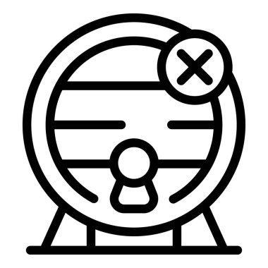 Üzerinde hiçbir sembol olmayan, alkolsüz bir varilin basit bir simgesi.