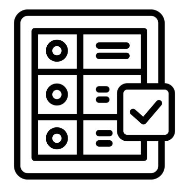 Bir tablet bilgisayarda işaretlenen işaretli kutucuk seçenekleriyle çevrimiçi araştırma