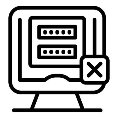 Bilgisayar ekranında yanlış parola denemesi olan bir giriş formu gösteriliyor