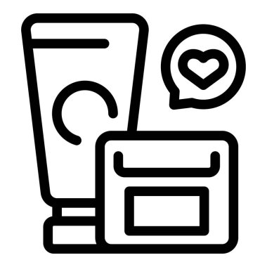 Kalp sembollü kozmetik ambalajı güzellik ürünlerine olan sevgiyi ifade eder