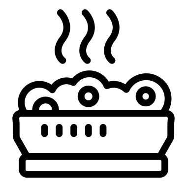 Basit bir yemek ikonu. Lezzetli ve sıcak bir yemeği temsil etmek için mükemmel.