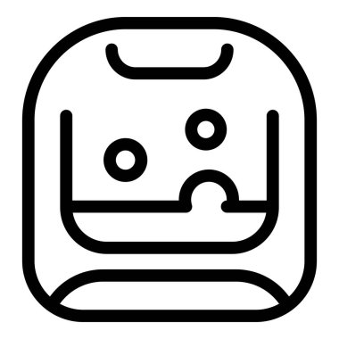 Uçuş sırasında bulutları ve güneşi gösteren basit bir uçak penceresi simgesi