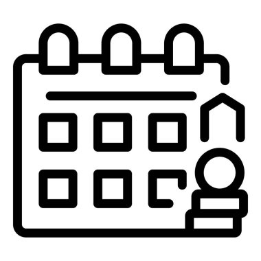 İş adamı önemli bir toplantı ayarlıyor ve ofis takvimindeki tarihi belirliyor.