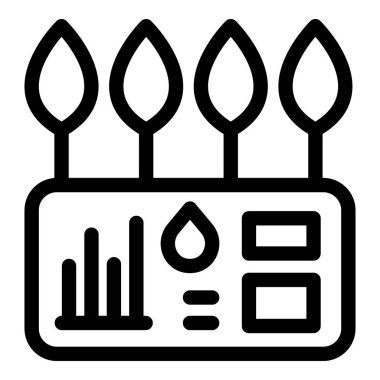 Akıllı tarım teknolojisi izleme tesisi ve su verilerinin simgesi