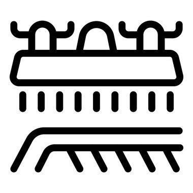 Akıllı bir çiftlik damlası sulama sisteminin su seviyelerini izleyen sensörlü çizgi simgesi