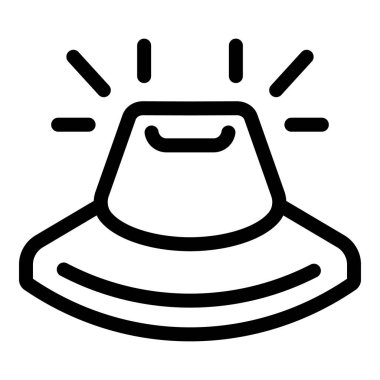 Acil bir durumu veya tehlikeyi simgeleyen siren ışığı simgesi