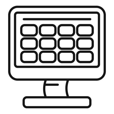 Çevrimiçi takvim takvimi bir bilgisayar ekranında randevu tarihlerini gösteriyor