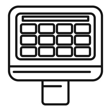 Elektronik yazar kasa boş ekranın kredi kartı ödemesini kabul ettiğini gösteriyor