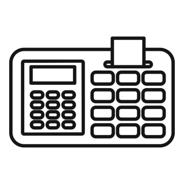 Miktarı girmek ve bir kağıt çek yazdırmak için hesap makinesi olan elektronik yazar kasa.