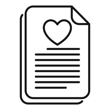 Sevgi ve romantizmi ifade eden, kağıdın üzerinde kalp şeklinde bir sembol olan aşk mektubu.