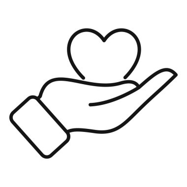 Bir kalbi tutan, sevgiyi, hayırseverliği ve bağışı temsil eden