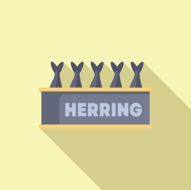 Korunmuş ringa balığı içeren metal kutu, market veya balıkçılık endüstrisi için idealdir.