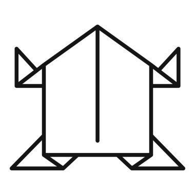 Bir origami hayvanının çizgi çizimi yaratıcılık kavramını temsil eder.