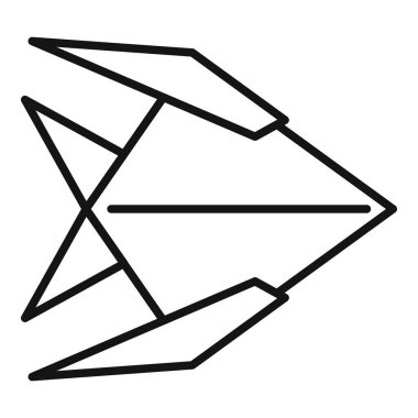 Basit origami kağıt uçak havada uçuyor.