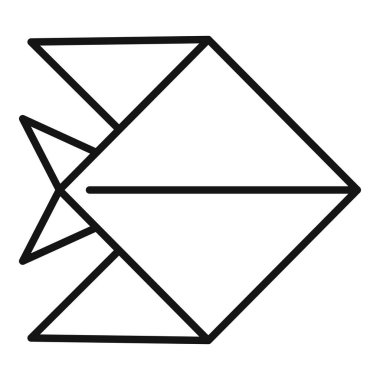 Basit bir balık yüzme sanatı, minimalist tasarımlar için ideal.