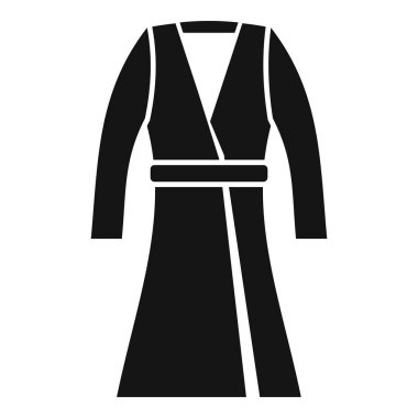 Uzun kollu, kemerle bağlanmış bir bornozun simgesi.