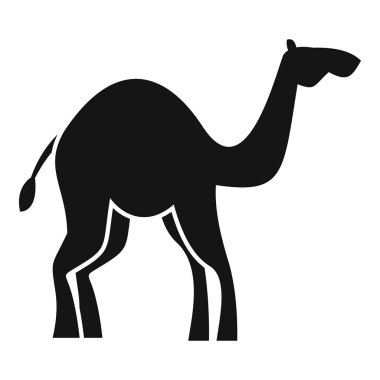 Dört ayaklı tek hörgüçlü devenin siyah silueti