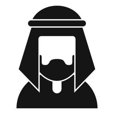 Geleneksel giysi ve başlık giyen Müslüman bir adamın simgesi.