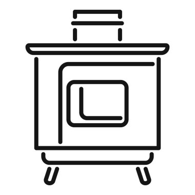 Baca döşemeli modern soba, ekipman ev ısıtma sistemi üzerinde çalışıyor