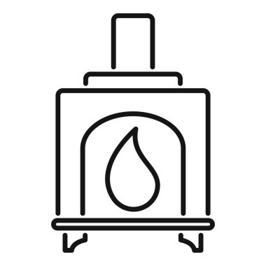 Basit bir şömine yanıyor, herhangi bir eve sıcaklık ve konfor sağlıyor.