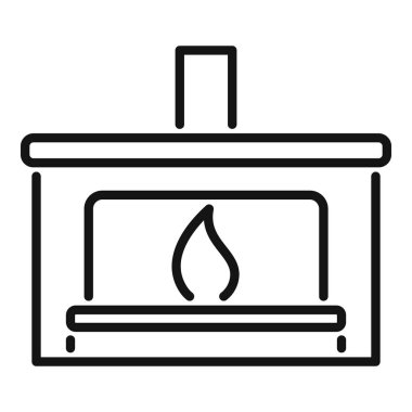 Şömine odunla yanıyor, sıcak ve rahat bir ev sağlıyor.