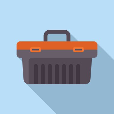 Plastik alet kutusunda inşaat malzemeleri var.