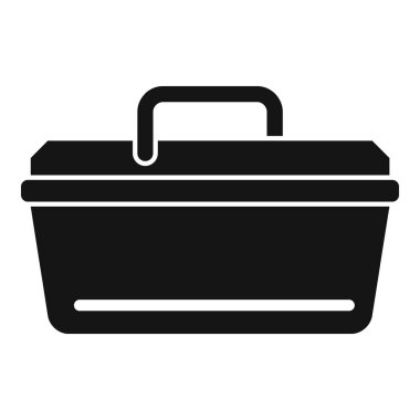 Kulplu siyah araç kutusu, iş araçlarını taşımak için kullanışlı