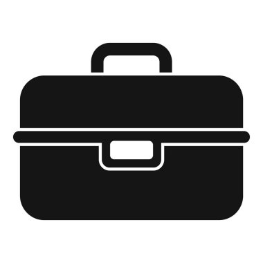 Yemekler için yiyecek paketleme ve depolama kavramını temsil eden basit bir siyah beslenme kutusu simgesi