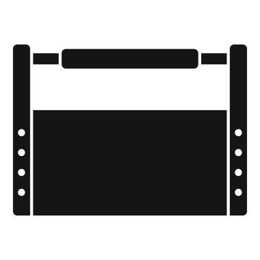 Demirci örsü elinde sıcak metal dövme aleti simgesi basit